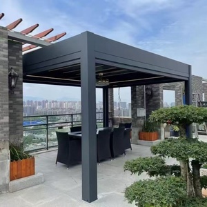 Tettoia <span class=keywords><strong>e</strong></span> Pergola con Telaio in Alluminio Antivento per Cortile <span class=keywords><strong>e</strong></span> Terrazza - Product Image 5