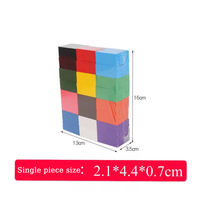 Jeu de dominos en bois créatif de 12 couleurs, blocs de construction éducatifs, jeu de société, 100/120 pièces, dominos en bois colorés