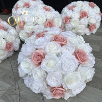 Décorations de mariage modernes en soie artificielle de haute qualité, fleurs artificielles réalistes, boules de fleurs, centres de table sur pied, vente en gros Dream Wholesale OLER