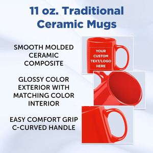 Mug à café personnalisé avec logo, 11 oz, céramique, passe au lave-vaisselle et au micro-ondes, impression double face, finition brillante, cadeau promotionnel - Product Image 4