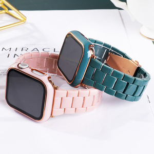 樹脂スタイルのファッションプラスチック製3ビーズ時計バンドAppleiWatchバンドスマートコレアベルトブレスレット時計バンド