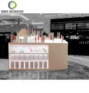 Diseño de cuidado de la piel, tienda de cosméticos moderna, muebles, organizador de perfumes, estante de iluminación Led, estante de suelo, soporte de exhibición de <span class=keywords><strong>maquillaje</strong></span> de belleza - Product Image 2