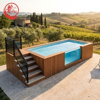 Piscine préfabriquée de luxe en fibre de verre pour adultes, jacuzzi extérieur, spa, piscine conteneur pour hôtels, resorts et jardins sur mesure
