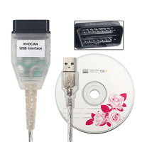 Câbles USB OBD 2 pour Inpa pour BMW K+DCAN, Interface de Diagnostic USB pour BMW E46 K+CAN K CAN, Puce FTDI FT232, Scanner OBD2