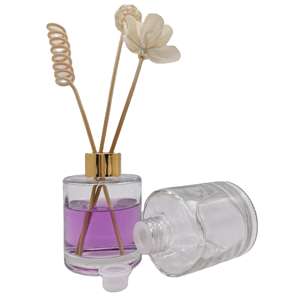 Kylia Clear 220g Diffuseur de roseaux cylindriques vides Bouteille en verre Diffuseur de chambre Bouteille - Product Image 2