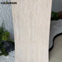 Panneaux muraux décoratifs en pierre 3D imperméables pour l'intérieur, pliables, souples, en travertin, revêtement mural en pierre artificielle