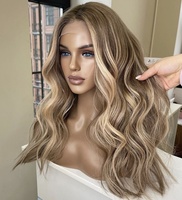 HighKnight Top Grade Cuticules Alignés Cheveux Humains Point culminant Brun Couleur Européenne Vierge Cheveux Brésiliens Lace Front Perruques