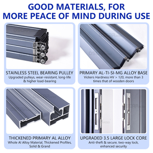 Portes coulissantes pliantes <span class=keywords><strong>en</strong></span> aluminium verni, <span class=keywords><strong>prix</strong></span> <span class=keywords><strong>d</strong></span>'usine, portes de patio pliantes pour villas, jardins et bureaux - Product Image 2