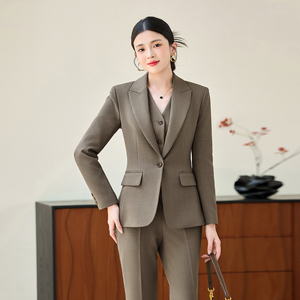 ชุดสูทระดับไฮเอนด์, แฟชั่นฤดูใบไม้ร่วงและฤดูหนาวสำหรับผู้หญิง, ชุดทำงานสำหรับผู้จัดการโรงแรม, ชุดทำงานที่เป็นทางการสำหรับพนักงานต้อนรับ - Product Image 1