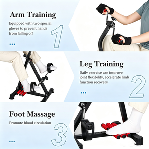 Vélo d'appartement ATHSPO pour adultes – Appareil d'exercice des jambes avec <span class=keywords><strong>compteur</strong></span> pour membres supérieurs et inférieurs - Product Image 3