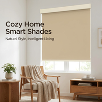 Stores verticaux motorisés intelligents Tuya Zigbee intégrés pour chambre moderne, occultation totale de la lumière à 100 %