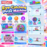 Machine à capsules mince avec roue de la fortune et panneau à monnayeur pour propriétaires de centres commerciaux et de salles d'arcade