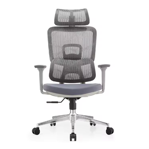 Nouvelle chaise de bureau ergonomique de direction moderne avec dossier haut en tissu maillé pivotant - Product Image 5