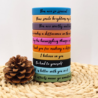 Pulsera de Silicona con Frase Motivacional Personalizada para Recompensas Escolares, Regalos Corporativos, Recuerdos de Fiesta, Envío Rápido de Fábrica, Precio Bajo