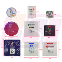 Carte PVC NFC Époxy Étanche Personnalisée pour Réseaux Sociaux, Avis Google – Impression Logo sur Étiquette NFC 100MM 25MM en Acrylique