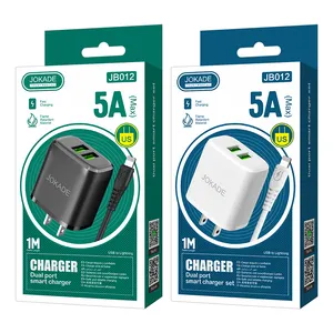 Kakesiga & JOKADE-cargador inteligente, adaptador de pared USB, doble puerto estándar US, conjunto de cargador inteligente