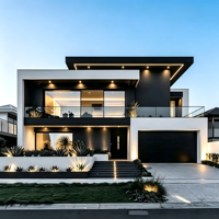 Villa modulaire préfabriquée de luxe, maison moderne en acier léger avec design intérieur personnalisé pour chambre, cuisine, salle de bain et bureau à domicile