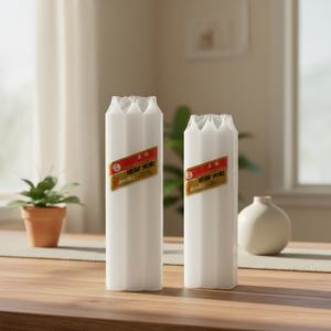 Vela de Parafina Blanca 100% Natural, sin Humo, sin Goteo, en Forma de Cilindro, Ofrecida por un Proveedor Confiable - Product Image 1