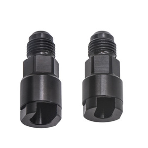 Haofa <b>Quick</b> <b>Connector</b> 6AN to 3/8" 5/16" Fuel Adapter Metal Black Auto Connectors - Product Image 1