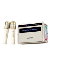 Sistema de Karaoke Portátil Great Wall Mini KTV con Pantalla Inteligente para Letras, Grabación con Tarjeta, Sistema de Sonido para Exteriores