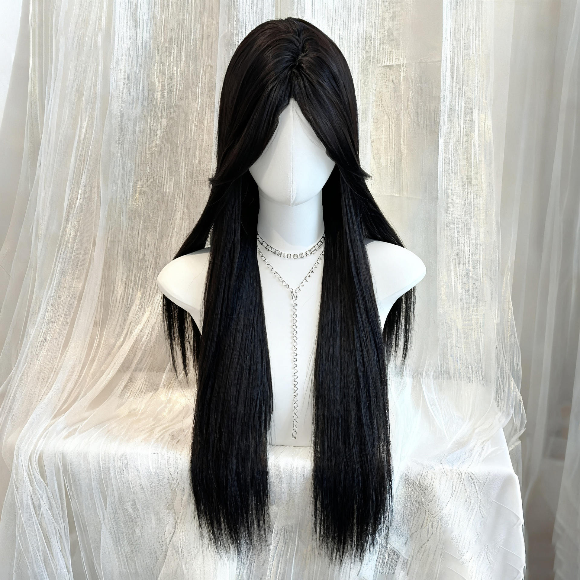 ผมตรงยาว 72 ซม. [สีน้ำตาลเข้ม]