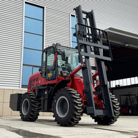 China 5 Tonnen Diesel 4x4 Allrad-Geländestapler Hocheffizienter Hydraulischer 4WD Gegengewichtsstapler