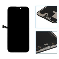 Layar LCD OLED Lunak Keras OEM untuk iPhone 13 Pro, 14 Pro, 15 Pro, 11, 12, 13, 14, 15 Pro Max, Layar JK, ZY, GX, DD, RJ In Cell