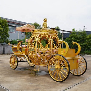 รถม้าฟักทองไฟฟ้าลดราคาสุดคุ้มจาก Zhenda สำหรับงานแต่งงาน รถม้าซินเดอเรลล่าสีทองสุดหรู รถชมวิวสุดอลังการ - Product Image 6