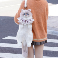 Adorable Peluche Chat Lynx Marron, Jouet en Peluche, Sac en Peluche, Poupée en Peluche
