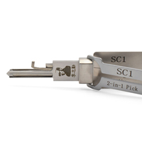 Outil Lishi 2-en-1 SC1 (5 broches) pour serrures de porte Schlage – Outil de serrurier pour serrures de porte résidentielles et civiles