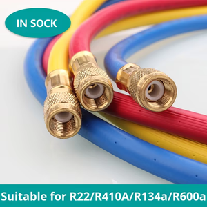 Kit de tuyau de charge de réfrigérant R22/R410a durable avec raccords en laiton pour l'<span class=keywords><strong>entretien</strong></span> des climatiseurs HVAC en stock - Product Image 2
