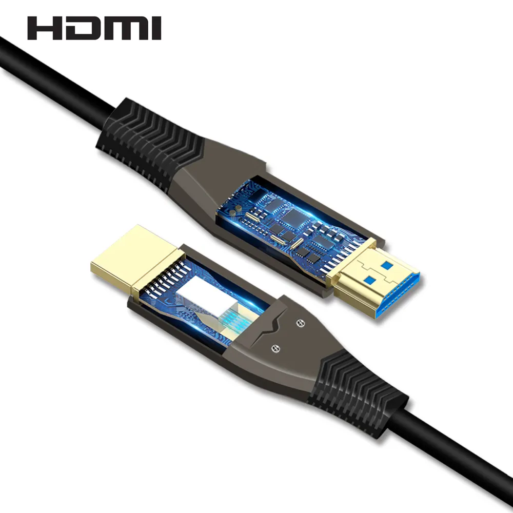 Hdmi Aoc Kabel Suplai 15M 50M 100M 200M Hdmi Roll TV Pemancar Mendukung 4K * 2K \/60Hz AOC 4K Serat Optik Aktif Kabel HDMI