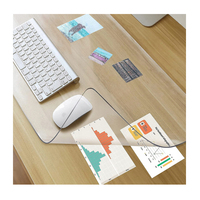 Tapis de bureau universel en PVC Bojanek, épaisseur 1 mm, résistant aux rayures, résistant à la chaleur, résistant à l'huile, antidérapant, transparent, facile à nettoyer