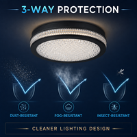 Plafonnier LED RGB à double effet lumineux, lampe ronde moderne à montage en surface, éclairage intérieur pour chambre à coucher, cuisine, décoration de la maison