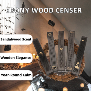 Sandalwood Wooden <b>Incense</b> Burner Ash Catcher <b>Incense</b> -<b>Stick</b> <b>Holder</b> Tray Stand Aesthetic - Product Image 2