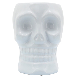 Vaso a forma di teschio in ceramica, finitura nera lucida, per decorare la casa, soggiorno, camera da letto, ufficio - Product Image 6