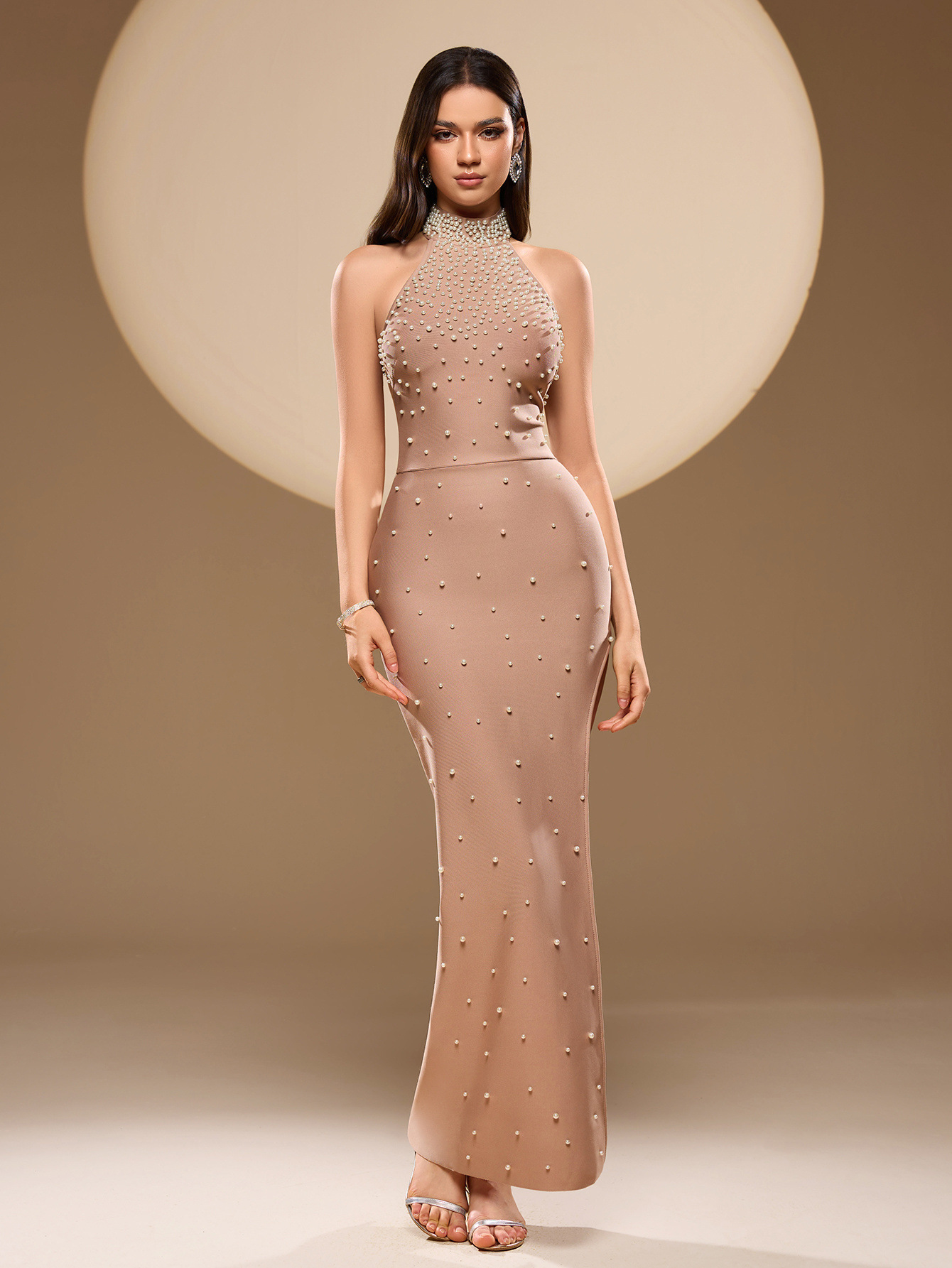 chinese dress ladies Crepe Birthday Dresses Women Floral Print Maxi-Length Flared Fit main image 0