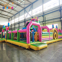 WINSUN Parc de jeux gonflables géant - Matériel PVC interactif ignifuge et imperméable pour utilisation en intérieur