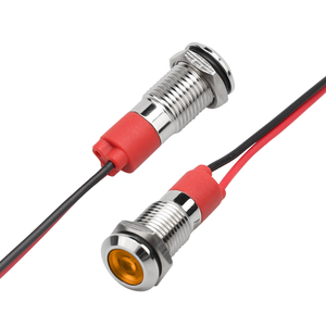6mm Flat Head IP65 Waterproof Plastic LED Indicator <b>Light</b> <b>12V</b> 24V Yellow General-Purpose Status Indicator - Product Image 1