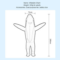 Vente en gros de costumes gonflables de requin de performance poupées de jeu de rôle de fête de cosplay vêtements gonflables de performance pour les fêtes
