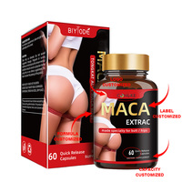 Compléments de beauté pour l'agrandissement des hanches et des fesses à base d'extrait de racine pour adultes - Non destiné aux femmes enceintes - 60 capsules par flacon