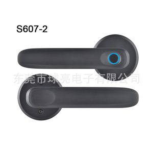 Qleung Smart <b>Lock</b> Black Fingerprint App <b>Key</b> Unlocking Door Handle S607-2 - Product Image 1