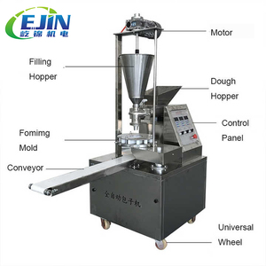 Machine automatique de fabrication de petits pains cuits à la vapeur à <span class=keywords><strong>bas</strong></span> prix Plieuse de petits pains Baozi Momo Machines de fabrication de produits céréaliers - Product Image 1