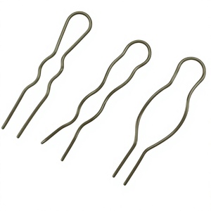 Barrette à cheveux en laiton doré à motif zigzag géométrique, élégante pour femme, idéale pour mariage, Halloween, anniversaire - Product Image 1