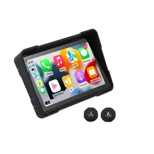 Topnavi 5 Inch IP67 Waterproof Wireless Motorcycle CarPlay Screen Android Auto Motorcycle GPS With TPMS Motor Bike