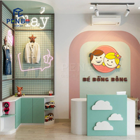 Desain Showroom Pakaian Bayi Populer, Dekorasi Toko Pakaian Anak Custom, Perlengkapan Toko Pakaian, Rak Pakaian