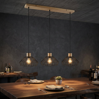 Lámpara Colgante Moderna de Metal y Hierro con LED, 220V, Negra, para Decoración del Hogar, Restaurante, Bar, Cafetería, Dormitorio, Cocina, Isla