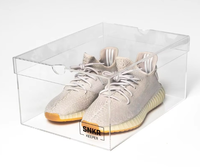 Vente directe d'usine grande capacité Transparent organisateur de chaussures boîte de rangement respirant carré emballage étui détachable