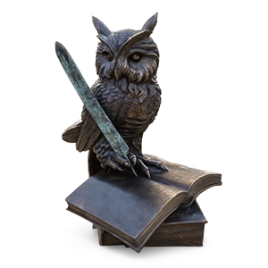 Estatua de Búho en Bronce Personalizada sobre un Libro para Exhibición en Escuelas y Jardines - Product Image 2