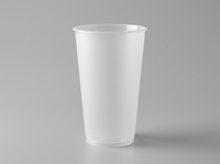 Gobelet jetable en PP givré de 500 ml à paroi simple pour Bubble Tea et Milk Tea